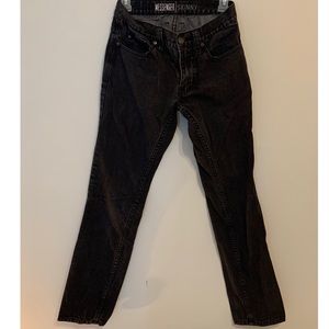 Free World Messenger Skinny Fit Jeans Size 28 Blk